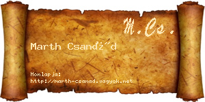 Marth Csanád névjegykártya