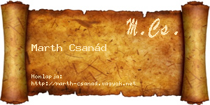 Marth Csanád névjegykártya