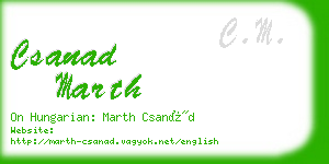 csanad marth business card